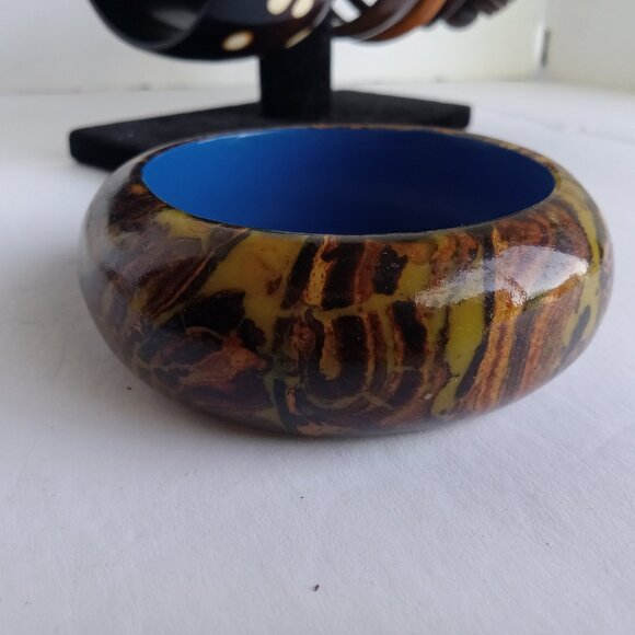 Ginormous Lot of 7 Beautiful Brown Bangles!! - Picture 2 of 11